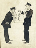 Original Arthur Watts Naval Cartoon for Punch Magazine