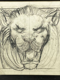 19th Century Lion Study by Amor Fenn