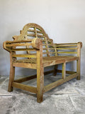 Weathered Lutyens Bench, Cushion & Table