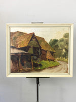 Oil Painting of a Barn