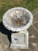 Victorian Cast Iron Urn on Plinth