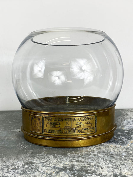 Chemist Brass and Glass Vase