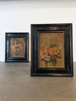 19th Century Pair of Floral Oil Paintings